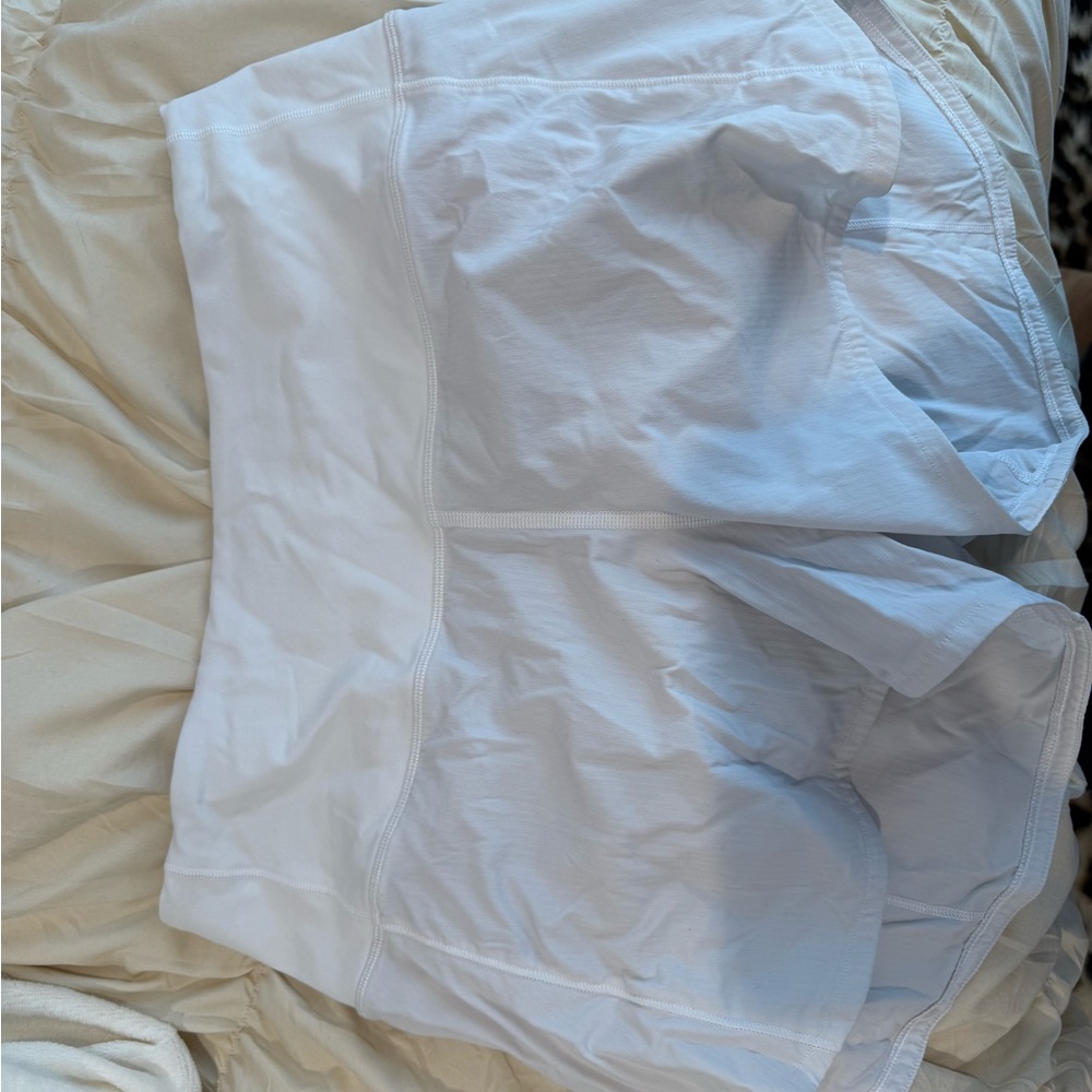 Lululemon Athletica White Athletic Shorts